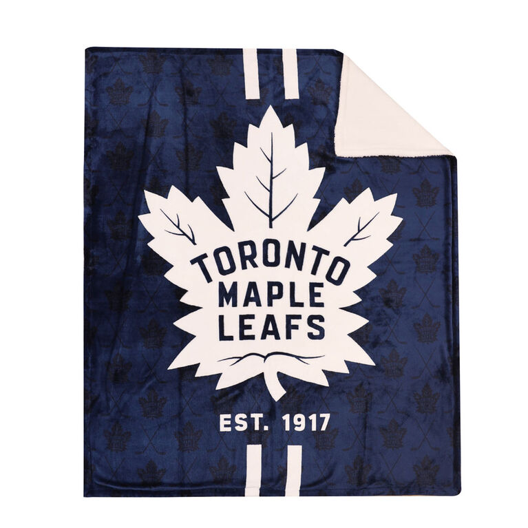 NHL Toronto Maple Leafs Sherpa Throw, 50" x 60"
