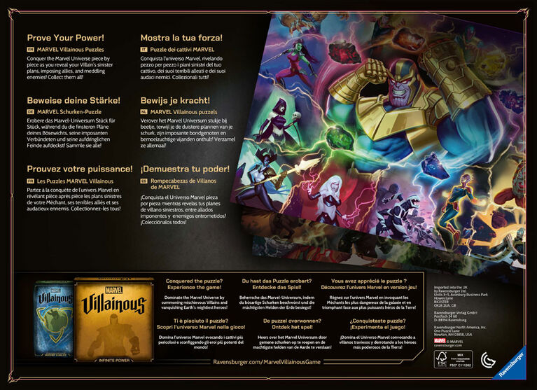 Ravensburger - Marvel Villainous: Thanos puzzle 1000pc