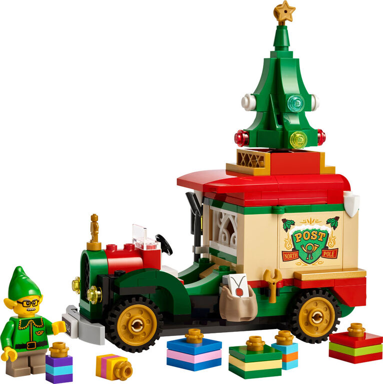 LEGO Le camion de livraison du p&egrave;re No&euml;l Jouet de jeu de r&ocirc;le avec des cadeaux de No&euml;l et une figurine de lutin 40746