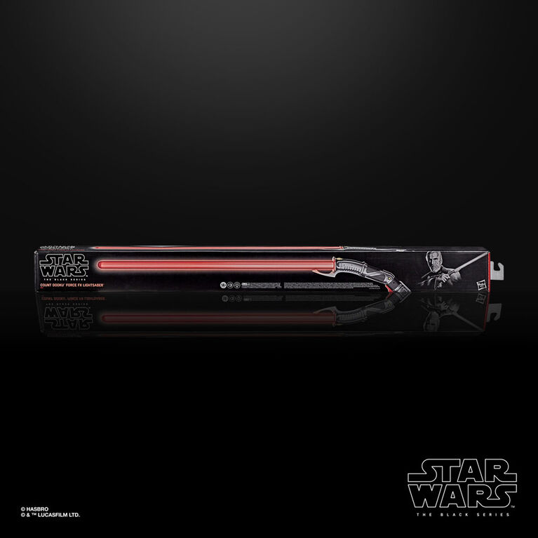 Star Wars The Black Series, sabre laser Force FX du Comte Dooku avec LED et sons, article de jeu de rôle de collection