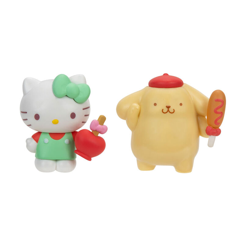 Hello Kitty & Friends 2 Figure Pack: Sweet & Salty - Pompompurin Corndog & Hello Kitty Candy Apple