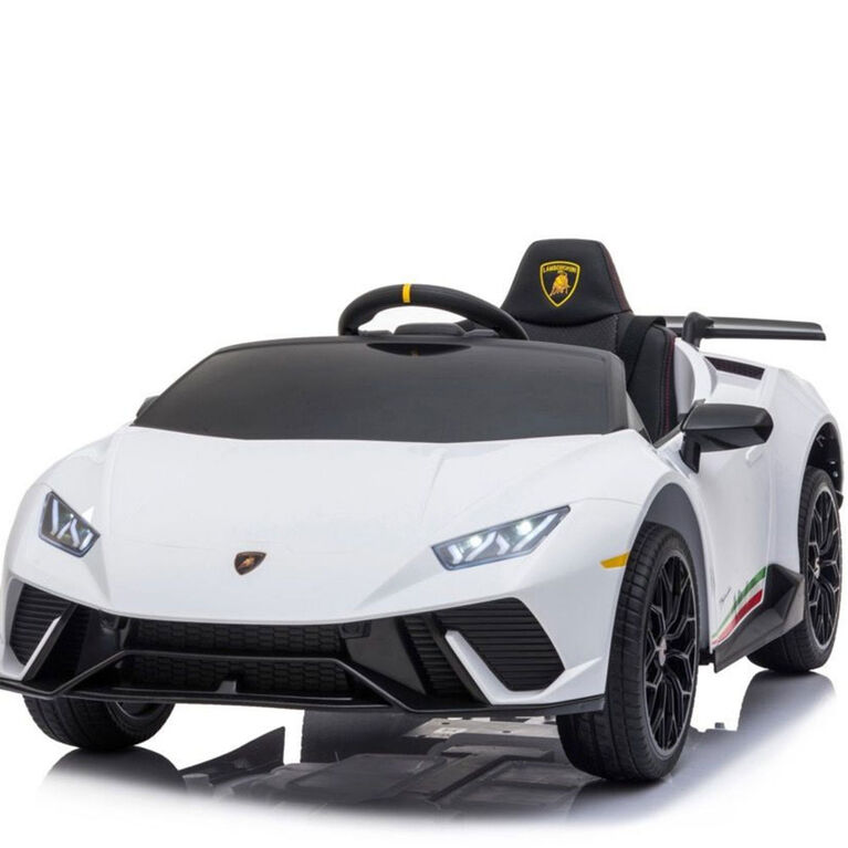 KIDSVIP 12V Lamborghini Huracan W/RC - White - English Edition   