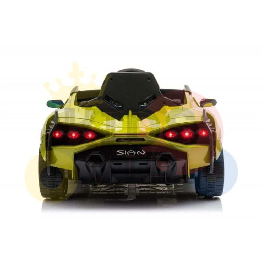 KidsVip 12V Kids and Toddlers Lamborghini Sian 4WD Ride on Car w/Remote Control - Green - English Edition