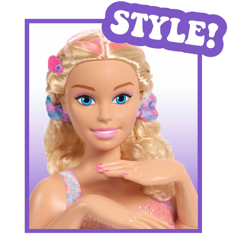  Barbie Deluxe 20-Piece Glitter and Go Styling Head, Black Hair,  Kids Toys for Ages 5 Up by Just Play : Toys & Games