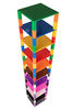 Strictly Briks - Brik Tower - 6" x 6" - 20 x 20 pegs - 12 Baseplates - 80 Stackers - 12 Rainbow Colours
