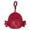 Squishmallows 3.5" Clip-On Plush - Barella Raspberry Betta Fish