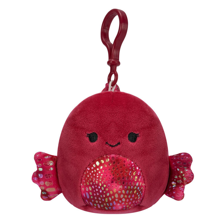 Squishmallows 3.5" Clip-On Plush - Barella Raspberry Betta Fish