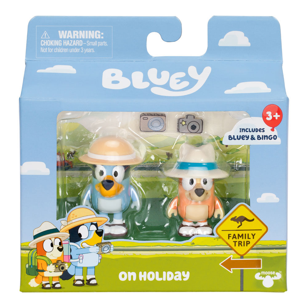 Bluey Holiday S11 Figure 2Pk On Holiday