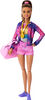 Barbie Gymnastics Playset with Brunette Fashion Doll, Balance Beam, 10+ Accessories & Flip Feature
