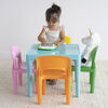 Humble Crew Kids Plastic Table & 4 Chairs, Modern Brights