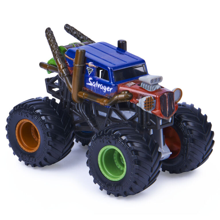 Monster Jam, Official Salvager Truck, Die-Cast Vehicle, Wreckless Trucks Series, 1:64 Scale
