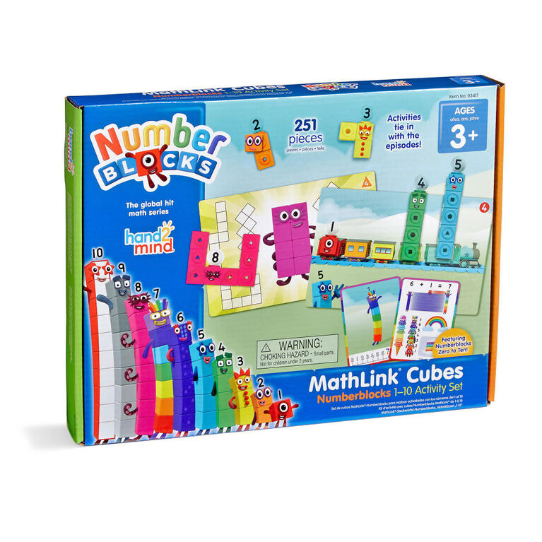 Kit des cube Mathlinks au thème du NumberBlocks, numéros 1-11 - Édition anglaise