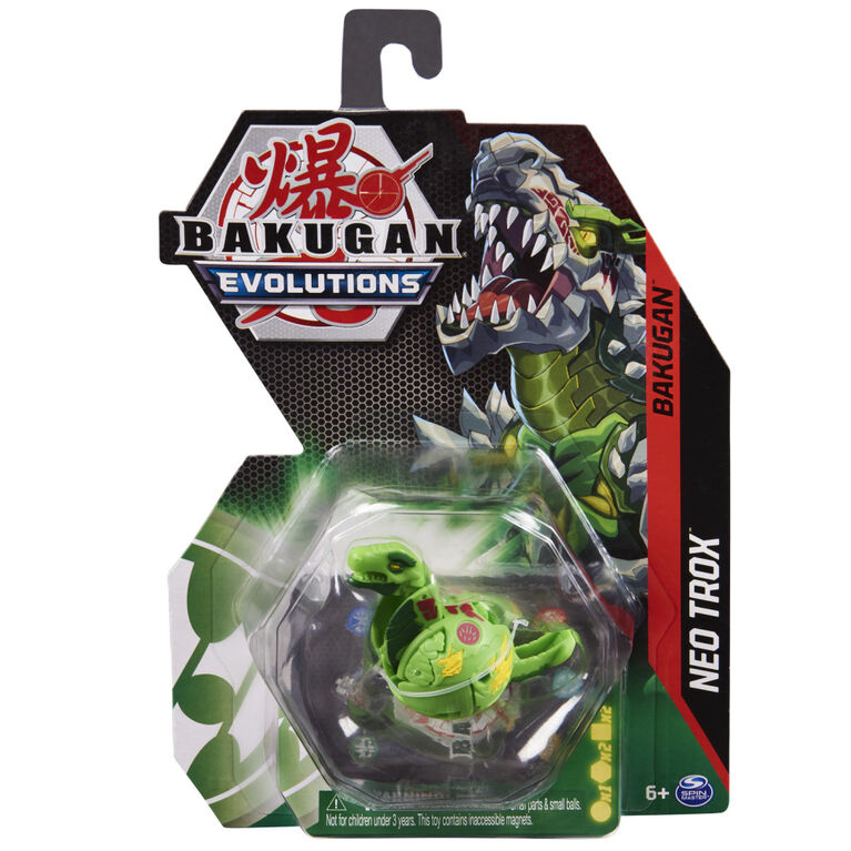 Bakugan Evolutions, Trox, 2-inch Tall Collectible Action Figure and Trading Card