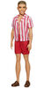 Poupée​ Ken 60ème anniversaire dans une tenue de plage rétro avec maillot de bain et sandales