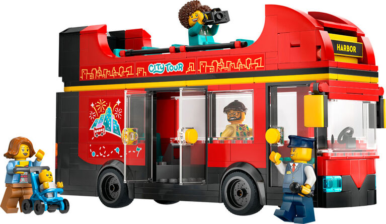 LEGO City Red Double-Decker Sightseeing Bus Toy, London Bus, 60407