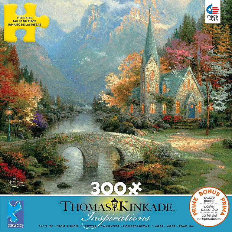 Ceaco: Thomas Kinkade - Mountain Chapel casse tête (300pc)