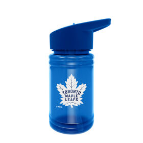 NHL Toronto Maple Leafs 16 ounce blue kids water bottle with handle and straw lid