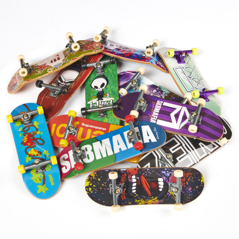 Tech Deck, Coffret de 4 fingerboards Ultra DLX, Skateboards Baker, Mini skateboards personnalisables à collectionner