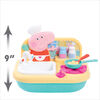 Cuisine à Plateau Divertissante de Peppa Pig avec Sons Réalistes, Inclut des Aliments, une Poêle et une Spatule pour Jouer