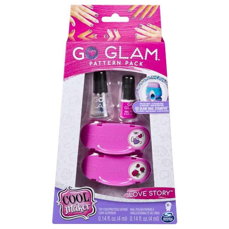 Cool Maker, recharge de coffret de motifs Love Story GO GLAM, décorez 50 ongles avec la machine GO GLAM Nail Stamper