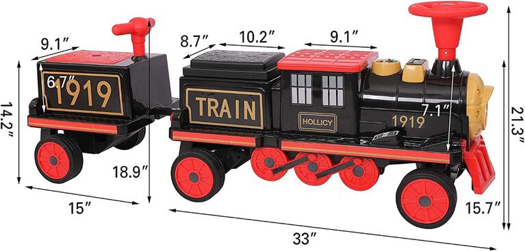 Voltz Toys Locomotive Train avec wagon