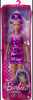 Barbie Fashionistas Doll #178, Purple Metallic Dress, Sheer Bodice and Sleeves, Purple Sneakers