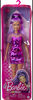 ​Barbie Fashionistas Doll #178, Purple Metallic Dress, Sheer Bodice and Sleeves, Purple Sneakers