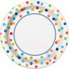 Rainbow Polka Dots Assiettes 7po, 8un
