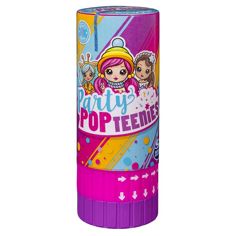Party Popteenies - Surprise Popper with Confetti, Collectible Mini Doll and Accessories (Styles May Vary)