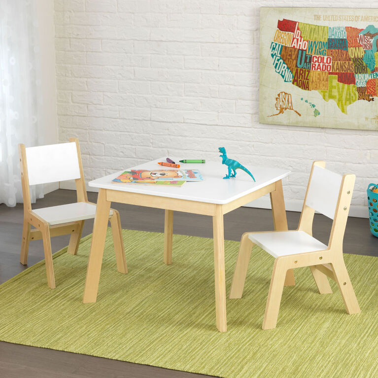 KidKraft - Modern Table & 2 Chair Set - White