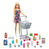 Barbie Doll and Supermarket Set, with Shopping Cart and 20 Pieces