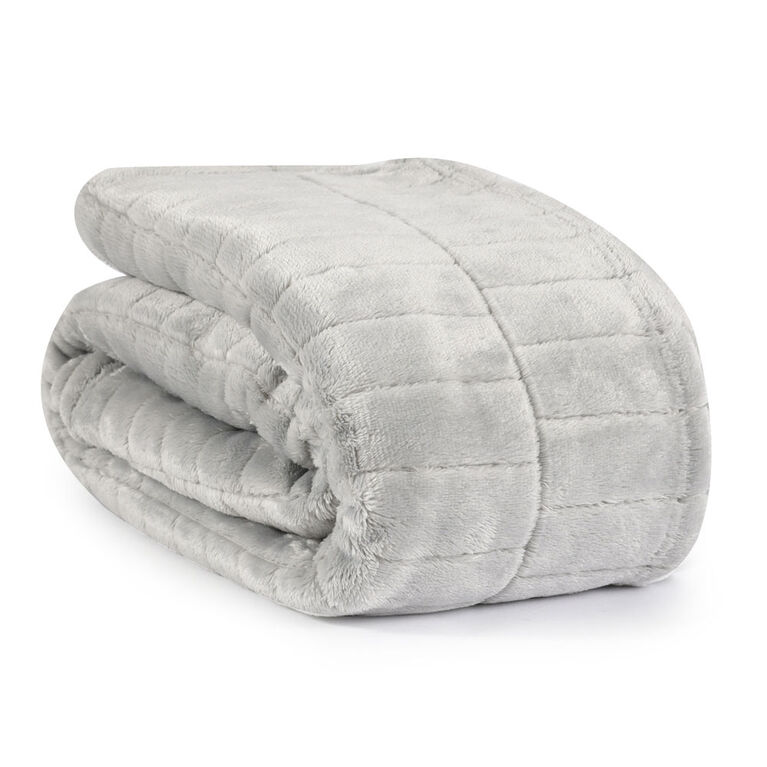 Recycled Cozy Textured Throw, Grey 50" x 60"