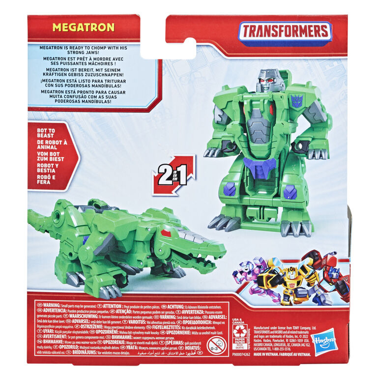 Transformers Classic Heroes Team Megatron Gator Converting Toy, 4.5-Inch Action Figure