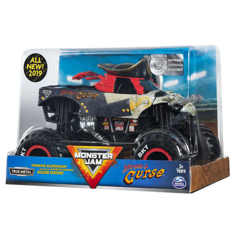 Monster Jam, Official Pirate's Curse Monster Truck, Die-Cast Vehicle, 1:24 Scale