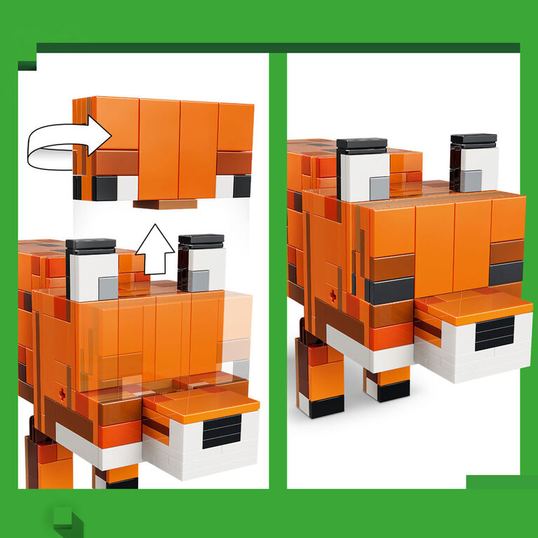 LEGO Minecraft The Fox Building Toy for Boys, Girls, & Kids, Ages 10+ - Room Decor for Gamers - 21588