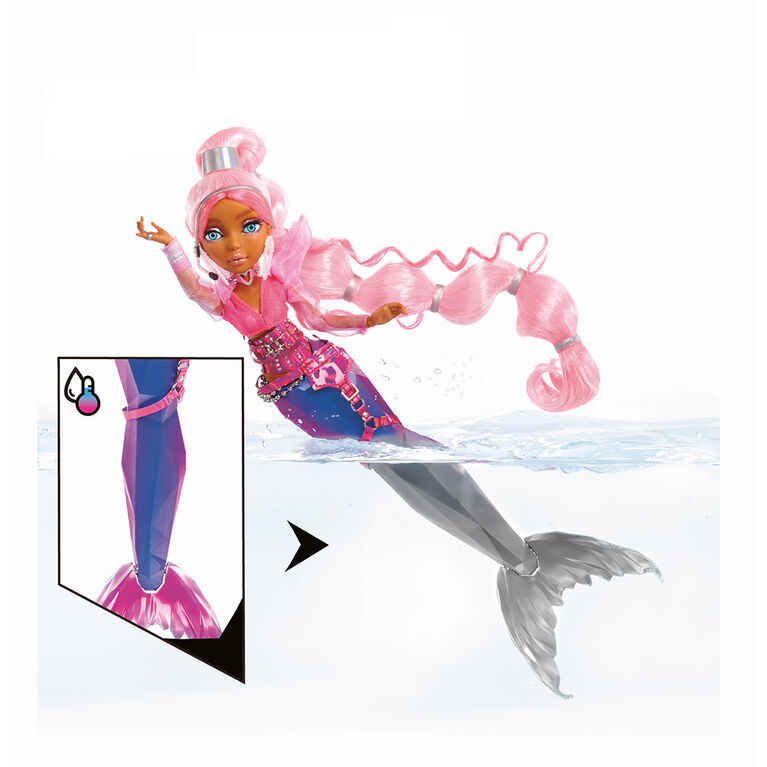 Poupée-mannequin sirène à couleur changeante Mermaze Mermaidz, Harmonique, avec accessoires