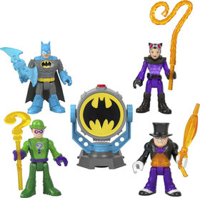 Imaginext - DC Super Friends - Coffret 4 Figurines Bat-Signal Bat-Tech