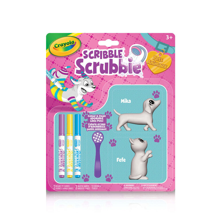Animaux Crayola Scribble Scrubbie Jeu De 2 Chat Et Chien