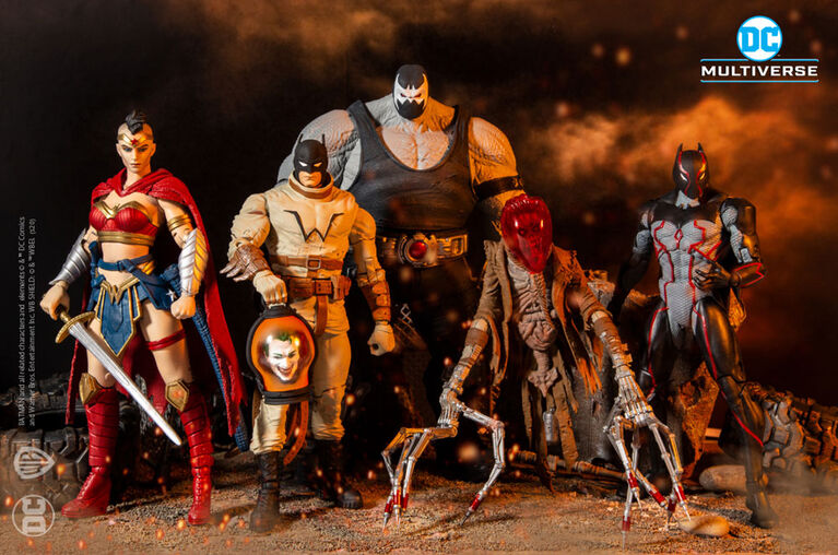 DC Multiverse Figurine Batman sur terre avec pièces Build-A-Bane