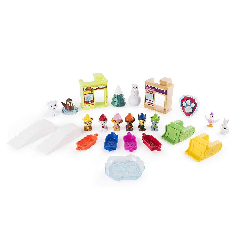 Paw Patrol Advent Calendar with 24 Collectible Plastic Figures