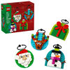 LEGO Sélection d'ornements de Noël Décorations suspendues avec cadeau, bonhomme de neige, renne et père Noël 40744