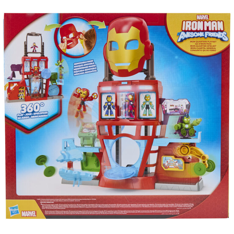 Marvel Iron Man and his Awesome Friends QG d'Iron Man, coffret électronique pour filles et garçons
