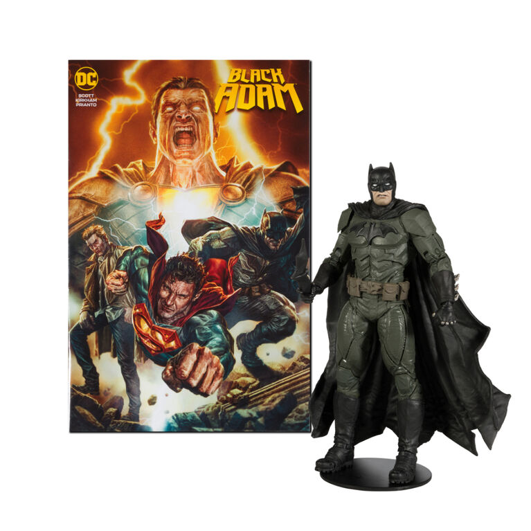 DC Direct - 7 Inch Figurine with Comic - Black Adam Comic - Batman Figurine