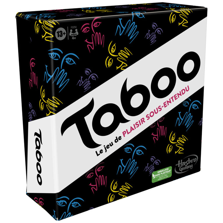Jeu Taboo classique, jeu de mots à deviner, jeu de groupe pour ados et adultes, jeu de société pour 4 joueurs et plus - Édition française