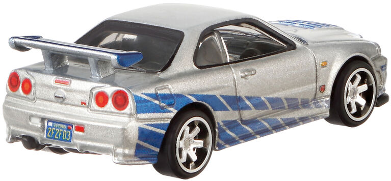  Hot Wheels 2014 Fast & Furious 3/8 - Nissan Skyline GT-R (R34)  : Toys & Games