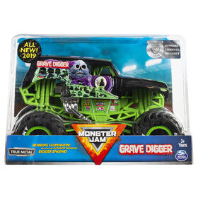 Monster Jam, Official Grave Digger Monster Truck, Die-Cast Vehicle, 1:24 Scale