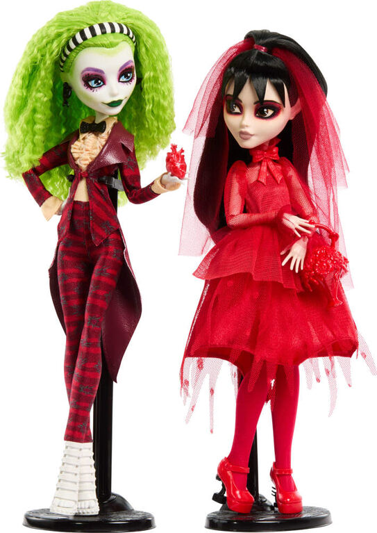 Monster High Skullector Betelgeuse and Lydia Collectible Dolls, Beetlejuice Beetlejuice 2-Pack