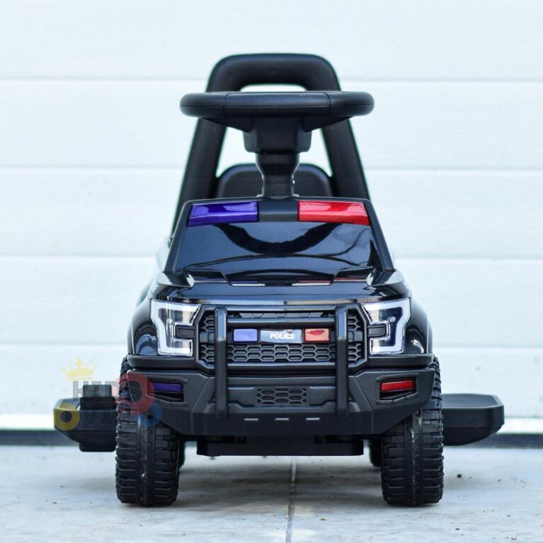KIDSVIP 3-IN-1 Toddlers' Police Edition 6V Electric Ride-On and Push Car