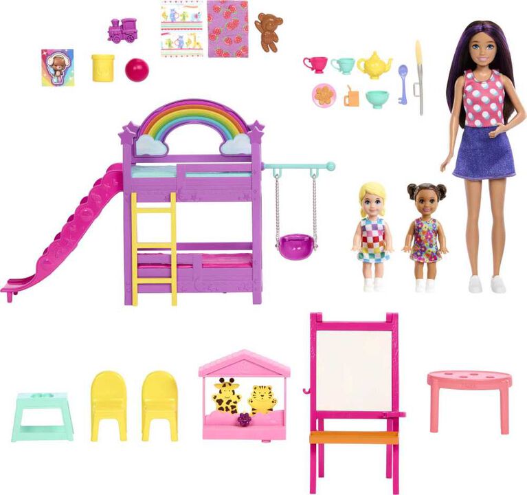 Barbie Skipper Babysitters Inc. Ultimate Daycare Playset with 3 Dolls, Furniture and 15+ Accessories
