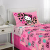 Hello Kitty "Wild Jungle" Twin Sheet Set